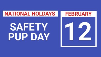 Safety Pup Day web banner design illustration 