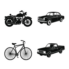 set of vintage cars