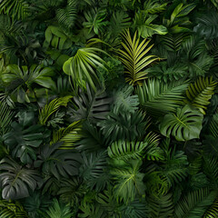 Lush Tropical Leaves Background (1)