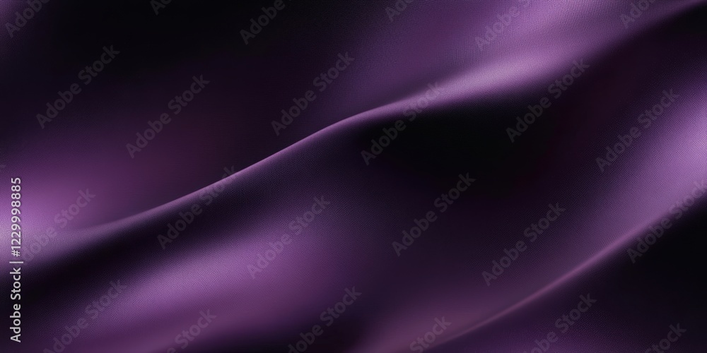 Poster abstract flowing fabric in shades of dark violet and black with smooth waves and textured surface id