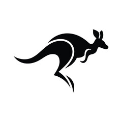 Stylish Black and White Kangaroo Silhouette
kangaroo, kangaroo silhouette, wildlife, animal silhouette, Australia, graphic, tribal, logo, emblem, design element, black and white, modern, simple, vecto