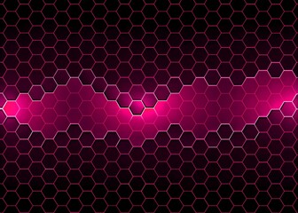 Abstract purple hexagon background