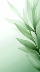 Green leaves, soft light, nature background, spa