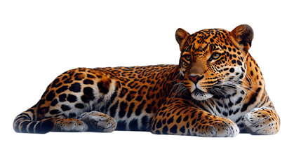 Obraz premium Majestic Jaguar Portrait Against Black Background