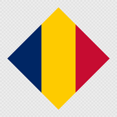 Fototapeta premium Chad flag, official colors. Vector illustration.