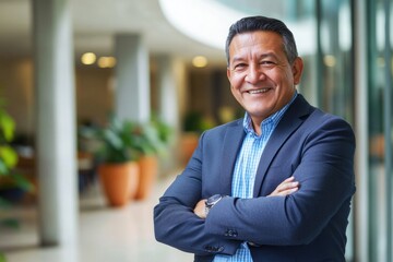 Man in suit confidently posing for a photo.