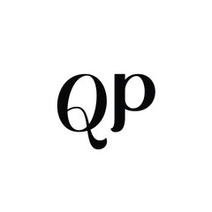 QP monogram logo design letter text name symbol monochrome logotype alphabet character simple logo