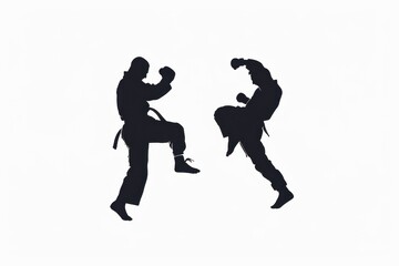Dynamic Martial Arts Silhouette