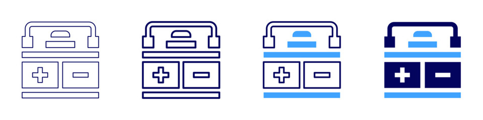 Obraz premium Electric icon in 4 different styles. Thin Line, Line, Bold, and Bold Line. Duotone style. Editable stroke