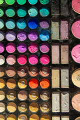 make up colorful palette