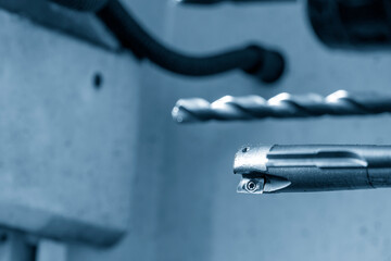 The indexable tool in the tool magazine of machining center.