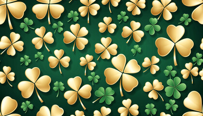 Soft and glowing shamrock background with a natural feel, perfect for festive St. Patrick’s Day designs.