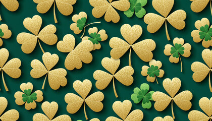 Soft and glowing shamrock background with a natural feel, perfect for festive St. Patrick’s Day designs.
