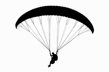 Paragliding Silhouette: A Breathtaking Aerial View
