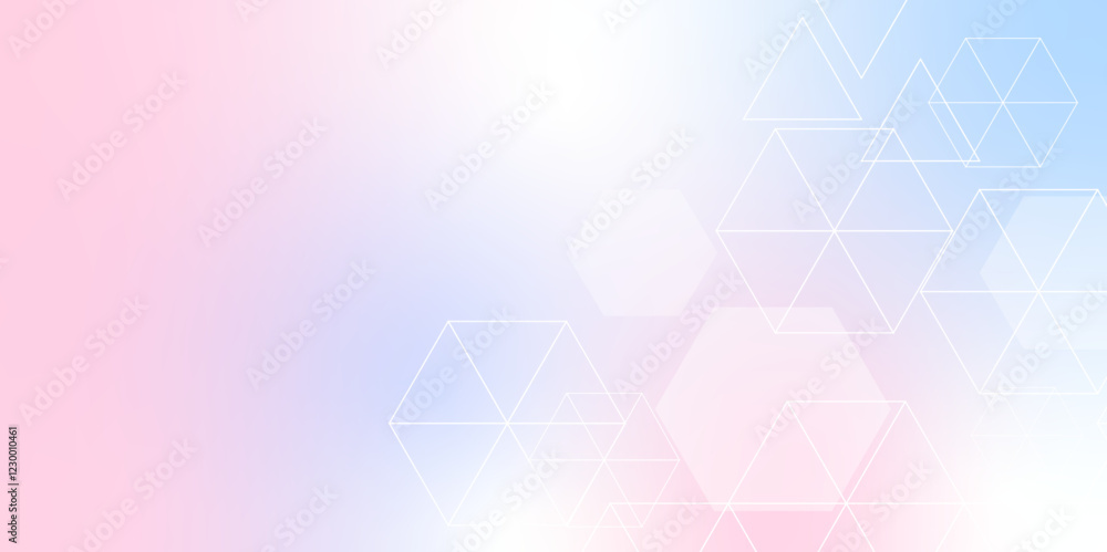 Fototapete Abstract geometric hexagon with futuristic technology digital hi tech concept background. Subtle pattern modern design vector illustration. hexagonal empty background for medical and science concept.