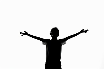 Silhouette of a Happy Child