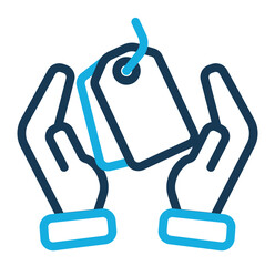 Share Icon With Tag Color Line Style