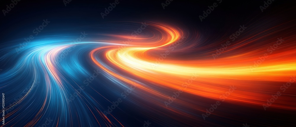 Poster colorful swirl of light creating abstract patterns in a dynamic and vibrant display of energy and mo