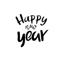 Happy new year typography signs