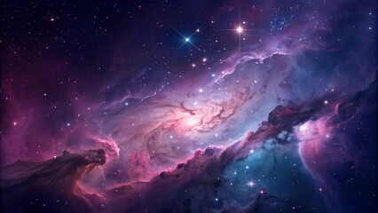  Abstract Deep Space purple Nebula Background