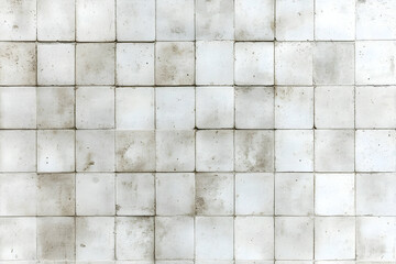 Grungy white tile wall texture background