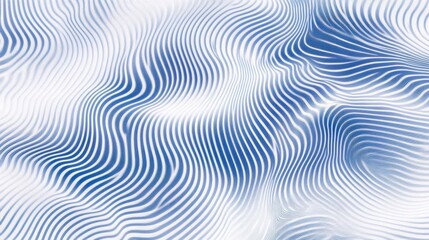Abstract Wavy Lines Pattern in Blue and White Background for Modern Design and Creative Art Representations