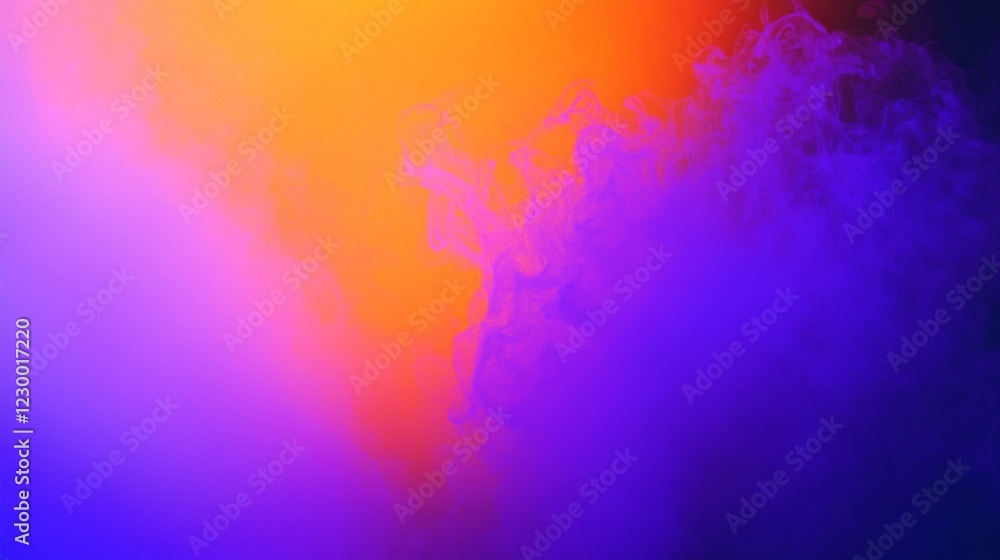 Aufkleber a mesmerizing display of glowing gradients where rich orange smoothly transitions into deep purple, 