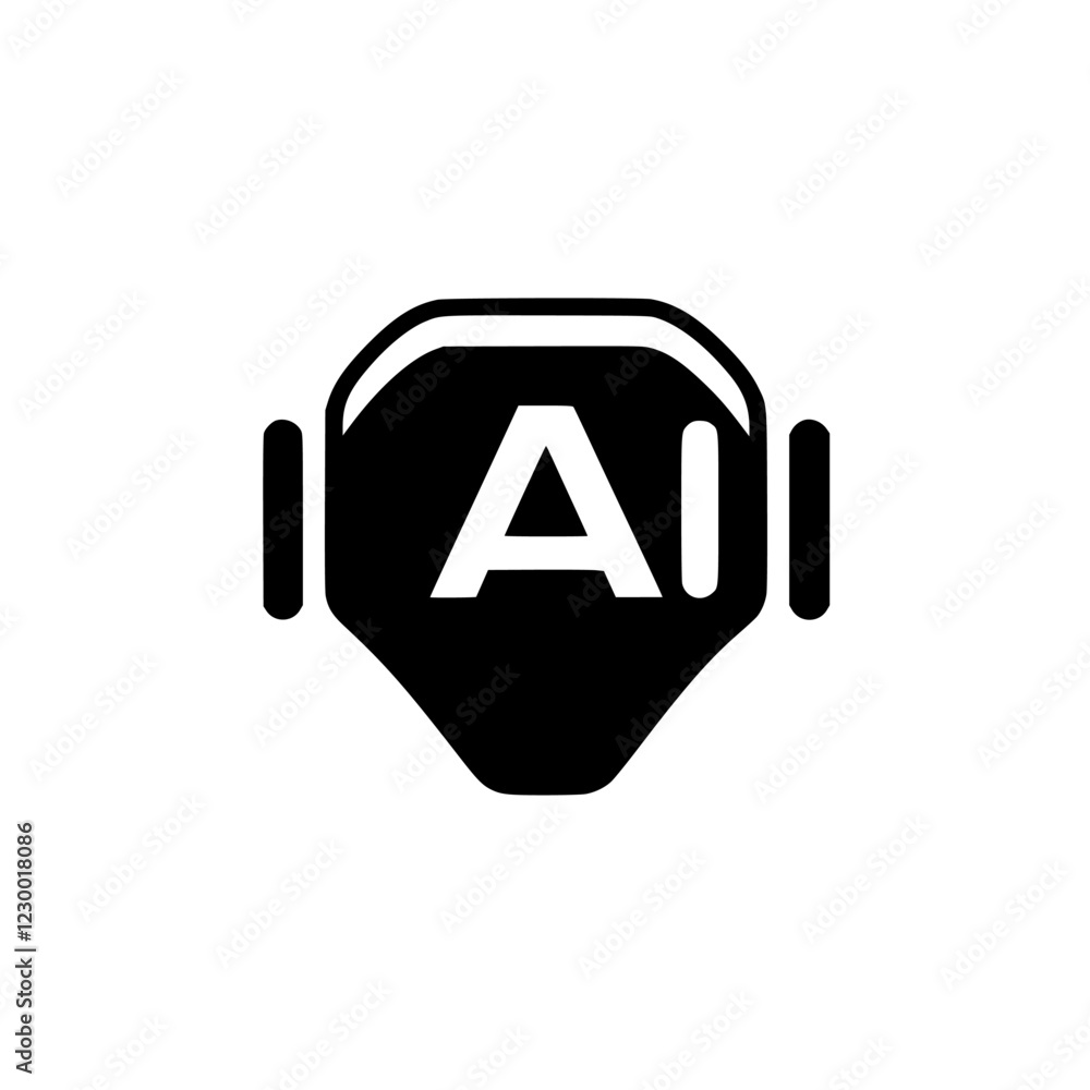 Poster futuristic ai headset design featuring holographic display and vfx elements