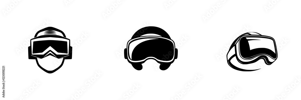 Poster futuristic characters in sleek goggles exploring a holographic realm filled with advanced vfx techno