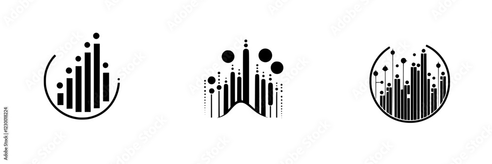 Aufkleber futuristic abstract design featuring geometric shapes and holographic patterns in a minimalist style