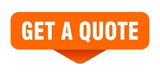 get a quote sticker. get a quote sign on transparent background