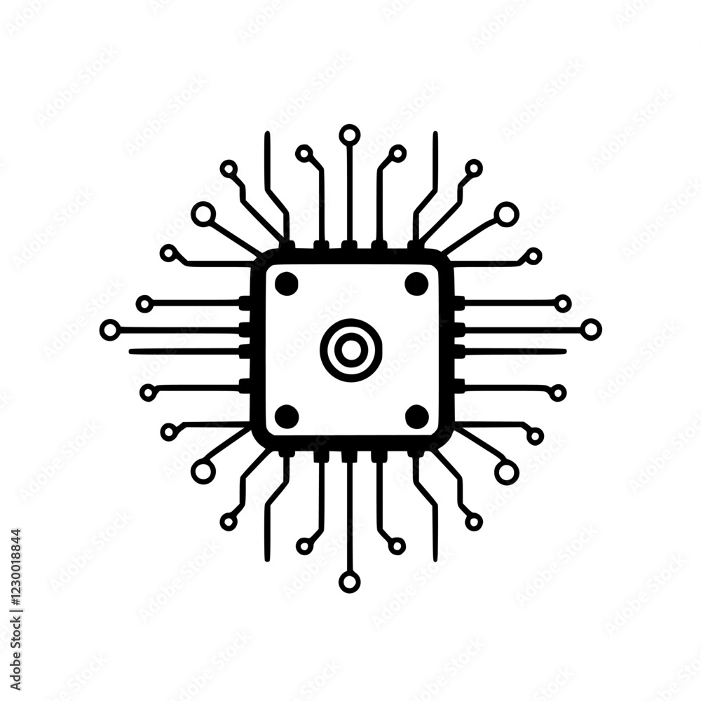 Poster digital circuit design showcasing intricate connections and futuristic technology elements associate