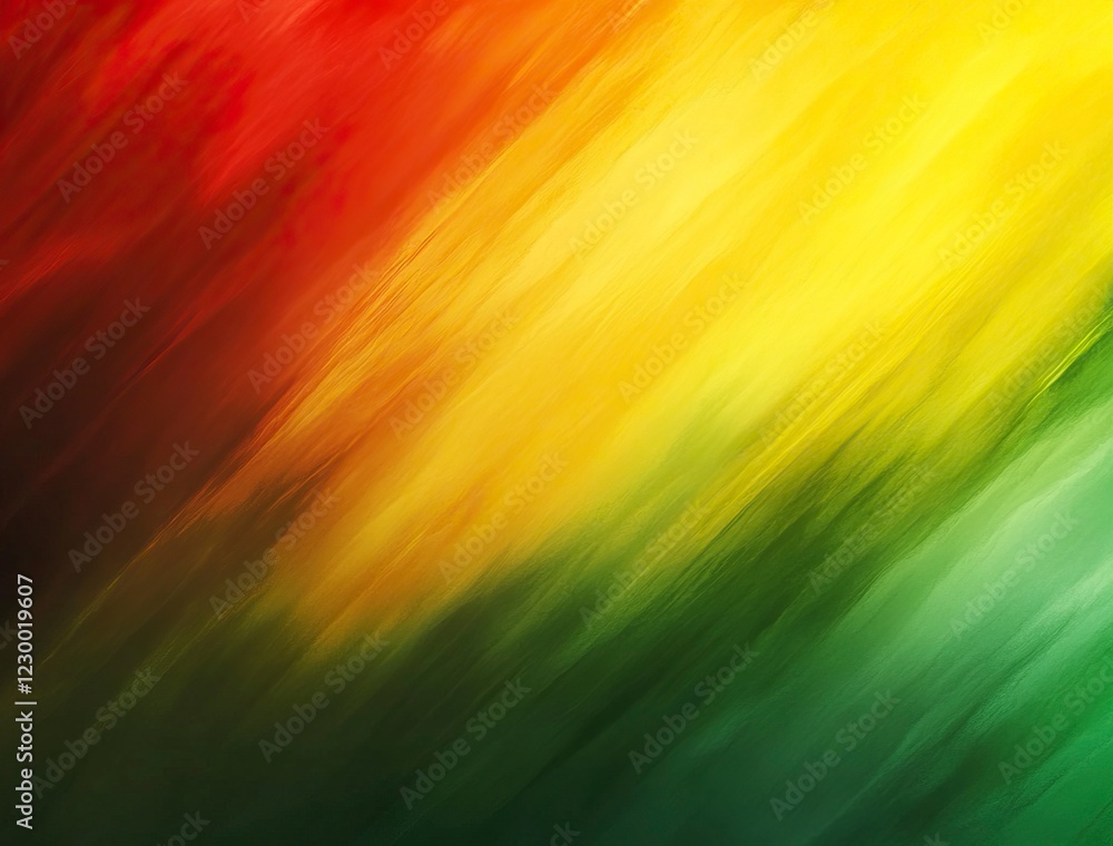 Poster a vibrant background with gradients of red, yellow and green, creating an abstract design that resem
