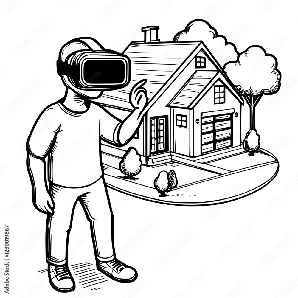 Poster exploring a virtual home environment with futuristic holograms and vfx technology