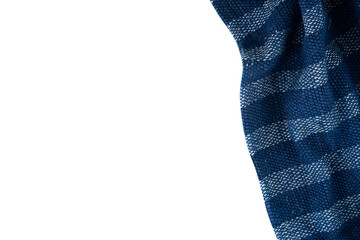  blue striped washcloth copy space background