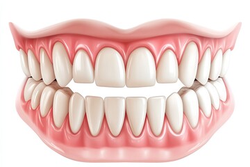 Obraz premium Realistic 3D Model of Human Teeth and Gums