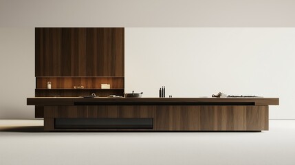 A sleek, timeless, styled kitchen counter.