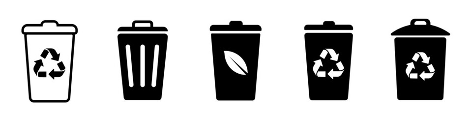 trash bin icon. waste icon