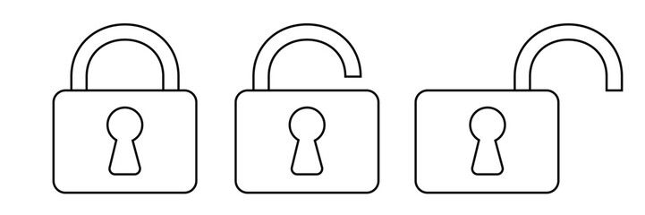 Lock icon set. padlock icons