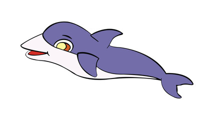 A dolphin fish smiling vector illustration