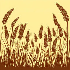 Wheat field, summer, sunlit, background, harvest