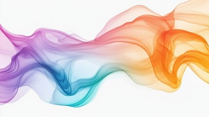 Fototapeta premium Flowing rainbow abstract art. Vibrant colors blend seamlessly.