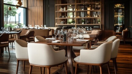 Elegant Table Setting in a Modern Restaurant