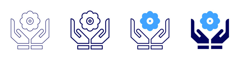 Compassion icon in 4 different styles. Thin Line, Line, Bold, and Bold Line. Duotone style. Editable stroke