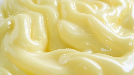 Creamy Yellow Swirls Background Image