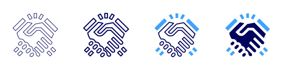 Help icon in 4 different styles. Thin Line, Line, Bold, and Bold Line. Duotone style. Editable stroke