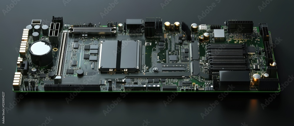 Poster designing high-fidelity quantum computing motherboards a detailed tech lab viewpoint