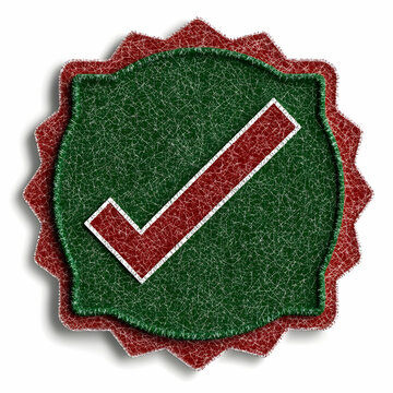 Green checkmark badge, approval, success