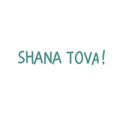 Shana Tova Lettering colorful
