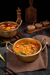 Korean traditional comfort food with spice, hot and herbal spice 